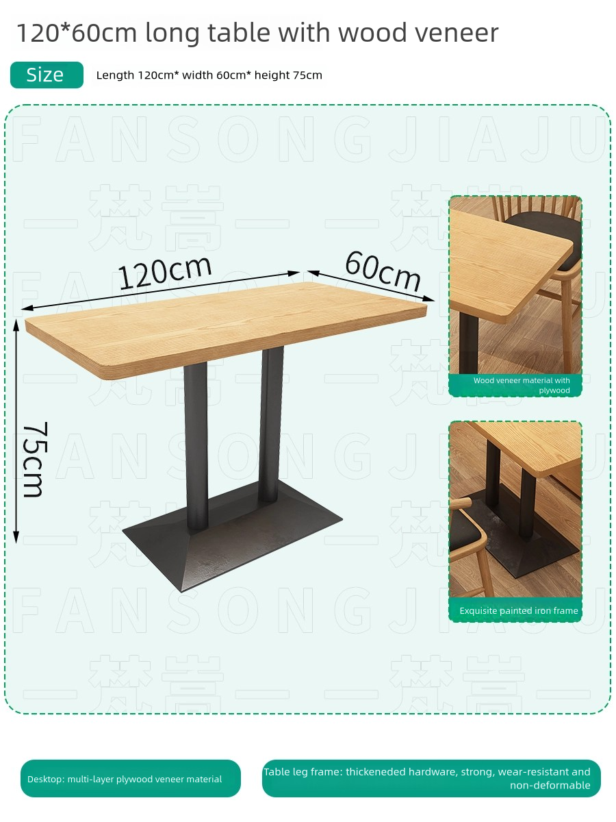 Table longue en contreplaqué