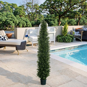 Устойчивое искусственное кедровое дерево, искусственный кипарис, зеленые растения, зеленые растения, туя, Горшечное растение для сада, уличный деко - Product Image 5