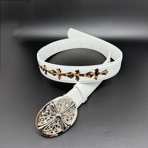 <span class=keywords><strong>Ceinture</strong></span> en cuir PU de luxe style gothique avec croix et patchwork pour hommes et femmes, <span class=keywords><strong>ceinture</strong></span> en cuir style hip-hop punk avec boucle métallique de créateur - Product Image 4