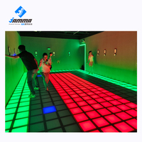 Jeux de sol de marelle de projection interactive populaires activer les jeux grille Led jeu de danse de lumière au sol
