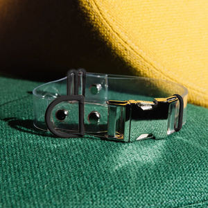 2022 nuevo diseñador de lujo PVC <span class=keywords><strong>Collar</strong></span> de perro impermeable personalizado al por mayor patrón sólido muestra gratis para aplicación de gatos - Product Image 4