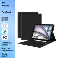 Nouveau clavier OEM ultra-fin sans fil BT avec rétroéclairage RGB, touches à ciseaux, étui en similicuir pour iPad Air 11 2024 2025 avec pavé tactile