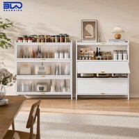 Armoire en acier robuste moderne OEM avec 90 portes battantes, structure KD, montage facile, buffet pour salle à manger, entrée, salon