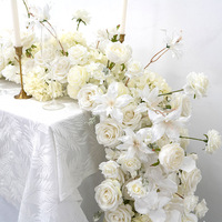Roses artificielles en gros, rouge, blanc, rose mélangé, MOQ 50 pièces pour événements, fêtes, fournitures hôtelières