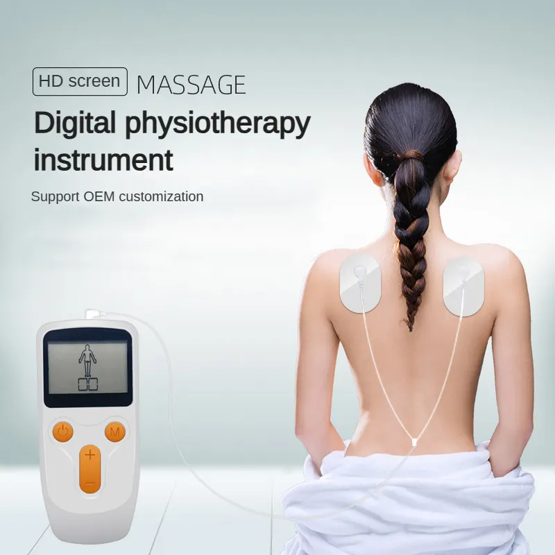 MIni masajeador de pulso meridiano digital EMS Estimulación muscular Instrumento de terapia de acupuntura 8 modos 15 niveles de fuerza