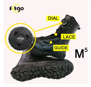 One Hand Operation Fitgo No Tie Elastic Shoelaces Lazy Shoe Lace M5-2 Lacing Closure System For Work Boots VS Fitgo Lacing