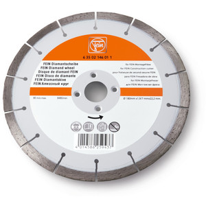 Disco de Diamante para Amolado Fein de 180 mm x 1.9/7 mm x 22.2 mm, Grano Grueso, con Resina, para Cortadora de Construcción - Product Image 1