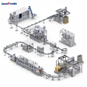 Fábrica automática botella de jarabe de fruta lavado llenado tapado secado máquina de etiquetado viscosidad líquido línea de embotellado