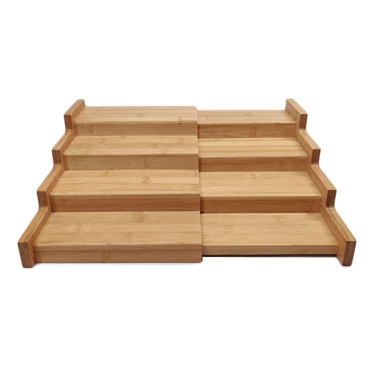 Bamboo Wooden Spice Rack Jars - Rotating 20 Jar Organizer