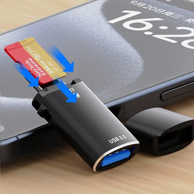 Type C to USB 3.0 OTG Adapter for Micro SD TF Card Reader for Cell Phones & Tablets External Installation Adapter for Hard Disk