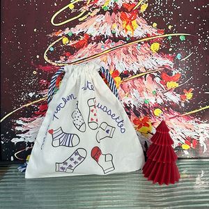 Personalized Fabric Cotton Bag White Cotton Muslin <b>Drawstring</b> Gift Bag <b>Pouch</b> with Custom Printed Logo - Product Image 5