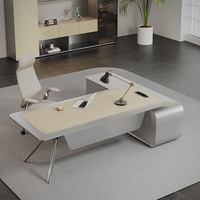 Bureau d'ordinateur modulaire moderne en MDF pour petits espaces, haut de gamme, avec tiroirs de rangement pour jeunes professionnels et cadres