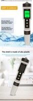 Testeur de qualité de l'eau professionnel 7-en-1 pour piscines, stylo numérique pour mesurer le pH/EC/TDS/ORP/la salinité/la température pour une analyse précise