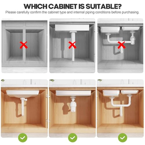 Organisateur de placard coulissant blanc extensible à 2 niveaux sous évier, avec cadre métallique réglable et tiges coulissantes - Product Image 5