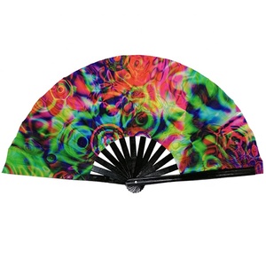 Trung Quốc <span class=keywords><strong>Kung</strong></span> <span class=keywords><strong>Fu</strong></span> Tai Chi Trang Trí Rồng Đen Nhảy Rave Quạt Tùy Chỉnh - Product Image 3