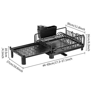 OWNSWING Kitchen <strong>Sink</strong> Extendable Dish Drying Rack Home Counter Large Dish Rack <strong>with</strong> Drainboard Cheaper Dish Storage <strong>Drainer</strong> - Product Image 4