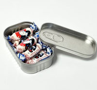 Boîte de rangement créative DIY TIMO en étain et plastique PET – Organisateur de clips en forme de sardine, mignon, sans danger pour les aliments, anti-odeur, option logo personnalisé