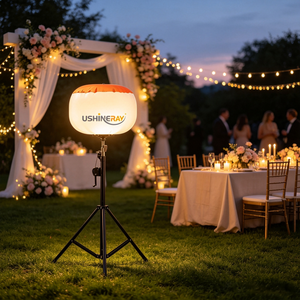 320W Telescopic Mast Inflatable Portable <b>LED</b> Balloon <b>Work</b> <b>Light</b> Tower Easy Quick Setup for Construction sites Roadworks Events - Product Image 4