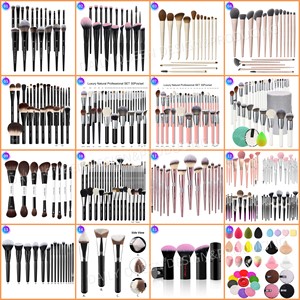 Bộ cọ trang điểm DailyQueen Bling Silver đính đá pha lê năm <span class=keywords><strong>2025</strong></span>, nhãn hiệu riêng, lông mềm màu hồng, cọ cạo râu, đính kim tuyến, pha lê, kim cương - Product Image 6