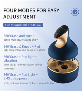 Masajeador eléctrico para el cuero cabelludo, masajeador de cabeza portátil a prueba de agua con 4 cabezales de masaje reemplazables, 2 unidades - Product Image 6
