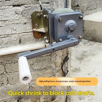 Machine à stores à rouleaux manuels à ouverture par le bas pour ferme porcine, serre, élevage de bovins et ovins, couleur argent/beige