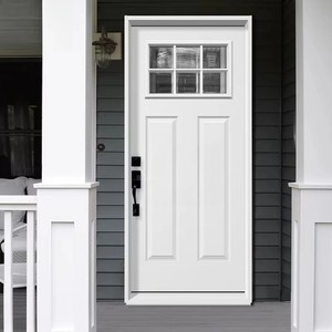 Porte d'<span class=keywords><strong>entrée</strong></span> principale de style américain en bois massif, étanche, à ouverture latérale, 8/9 panneaux, avec surface finie pour <span class=keywords><strong>maison</strong></span> - Product Image 1