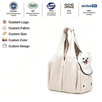 Sac de transport pour animaux de compagnie en nylon souple avec logo personnalisé BSCI, trou d'aération respirant, sac de transport pour animaux de compagnie pour petit chien ou chat, pour les sorties et les courses