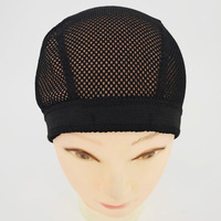 Capuchon en maille noir à grand trou, produit de qualité pour la fabrication de perruques avec bande élastique, bonnet à cheveux
