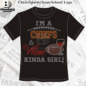 Logo de l'équipe <span class=keywords><strong>NFL</strong></span> personnalisé autocollants en strass Hot Fix pour la conception de t-shirt transfert de strass personnalisé pour la décoration - Product Image 5