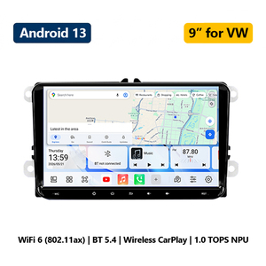 Radio para Auto Android 13 de 9 Pulgadas para VW Volkswagen Golf Passat Tiguan Polo <span class=keywords><strong>Skoda</strong></span> Rockchip RK3562 WiFi 6 BT 5.4 CarPlay Navegación - Product Image 1