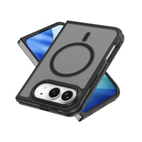 Coque magnétique mate en caoutchouc souple pour iPhone 18 Fold, cadre d'écran amovible, anti-rayures, fine, pliable, protection pour téléphone