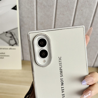 Étui de téléphone en PU avec cadre électroplaqué, design classique moderne et simple, pour Samsung Galaxy Z Fold 8 Ultra -4, avec dragonne de protection