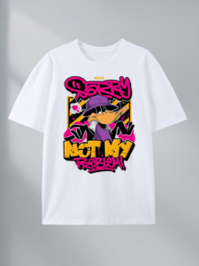 Camiseta de Dibujos Animados con Estampado de Excusas, 100% Algodón, Almacén de EE. UU., 7 Colores - Product Image 2
