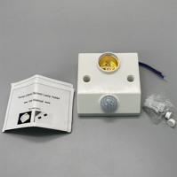 E27 220V Sensor de movimiento infrarrojo interruptor de soporte de lámpara de luz automático para bombilla de luz soporte de lámpara de inducción de cuerpo humano