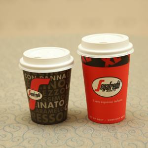 Gobelet en papier pour boissons chaudes, café, thé, avec couvercle, personnalisé avec logo imprimé, simple couche, noir et blanc, 8 oz, 12 oz, 16 oz - Product Image 3