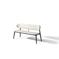 Fauteuil d'appoint nordique ergonomique et durable, deux places, sans accoudoirs, rembourré et moelleux, pour salon et hôtel