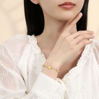 Gelang Rantai Halus Berbentuk Semanggi Empat Daun yang Modis untuk Wanita, Terbuat dari Giok Hetian dan Cangkang Putih, Berlapis Emas, Hadiah.