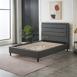 <span class=keywords><strong>Lit</strong></span> King Size capitonné <span class=keywords><strong>de</strong></span> luxe au design européen avec tête <span class=keywords><strong>de</strong></span> <span class=keywords><strong>lit</strong></span> rembourrée et revêtement en tissu - Product Image 1