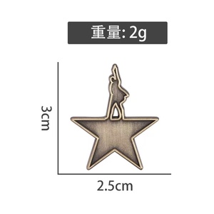 Bonito Pin Esmaltado con Logotipo de Estrella Dorada de Hamilton, Broche Metálico Retro Vintage de <span class=keywords><strong>Teatro</strong></span> Musical, Insignia para Solapa de Mochila, Joyería de Moda para Año Nuevo - Product Image 5