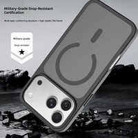 Coque de téléphone magnétique puissante de haute qualité pour iPhone 17 Pro Max, étui mobile mat dépoli avec impression UV, coque personnalisable avec logo imprimé