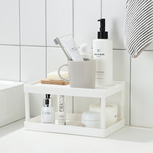 <b>Desktop</b> Storage Rack 2 Tier White Office Organizer For Stationery And Supplies <b>Standing</b> Type Rectangle Shape - Product Image 4