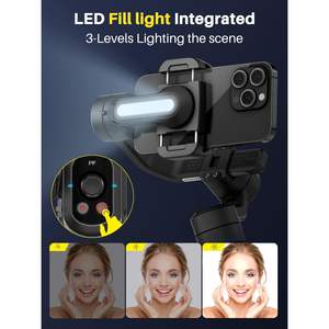 Estabilizador de Gimbal para Teléfono Inteligente Aochuan S2 Pro con Micrófono para Grabación de Video con Teléfono Móvil, Plástico Negro - Product Image 6