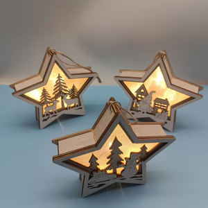 La stella a cinque punte <span class=keywords><strong>di</strong></span> <span class=keywords><strong>capodanno</strong></span> ha condotto ornamenti luminosi colorati decorazioni per l'atmosfera dell'albero <span class=keywords><strong>di</strong></span> Natale piccoli giocattoli statuetta <span class=keywords><strong>di</strong></span> natale - Product Image 2
