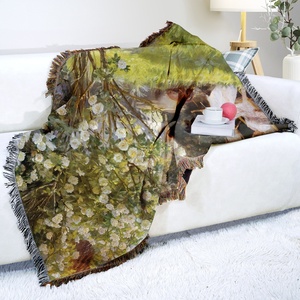 Couverture de lit à motif floral personnalisable et tenture murale Nouveau design Tapisseries tissées <span class=keywords><strong>Tapisserie</strong></span> décorative - Product Image 3