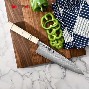 Yieryi mejor HOJA DE Damasco genuina mango blanco cuchillo de cocina hecho a mano chefs japoneses Kiritsuke cuchillo con caja de regalo - Product Image 6