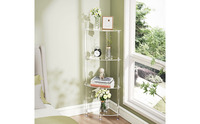 Table d'appoint triangulaire en acrylique transparent sur mesure pour petit espace, étagère d'angle à 4 niveaux, table d'appoint pour salon, chambre à coucher