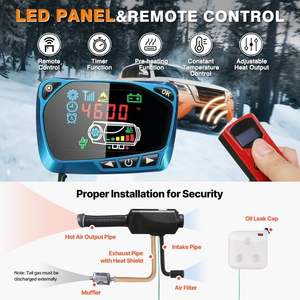 Chauffage diesel portable 2KW/5KW/8KW <span class=keywords><strong>Camping</strong></span> 12V 24V Camion Bateau caravane Voiture Chauffage d'air diesel - Product Image 3