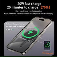 Banco de Energía Inalámbrico Magnético QSF de 5000mAh/10000mAh, Carga Rápida PD20W, Aluminio Delgado, Pantalla LED, Compatible con iPhone, OEM