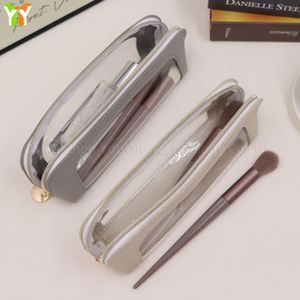 Clear PVC Zipper Pencil Bag Travel Luggage <b>Make</b> <b>up</b> Cosmetic Bag Transparent Makeup <b>Pouch</b> - Product Image 4