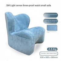 Canapé d'angle ergonomique en chenille pour salon, protection lombaire, dossier incurvé en L, sans accoudoirs, style nordique moderne et minimaliste, idéal pour la lecture